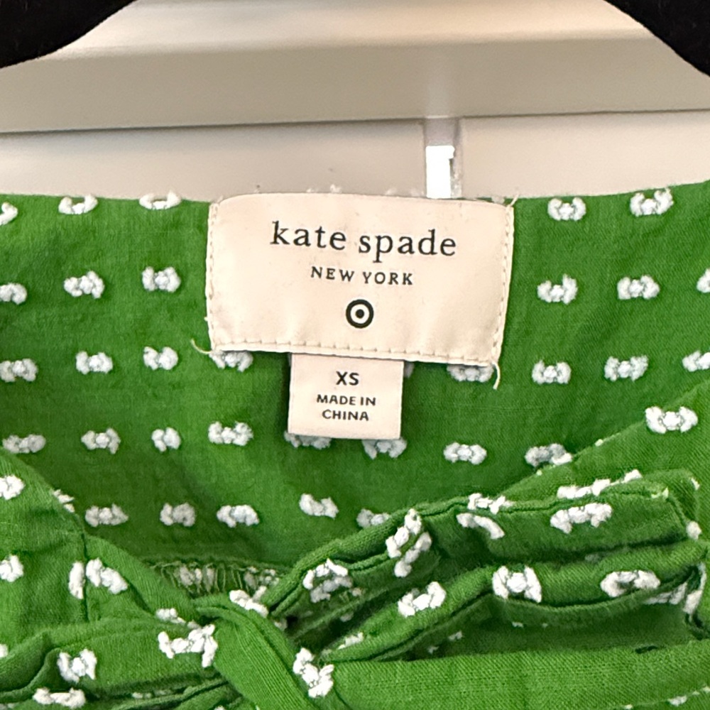 kate spade X Target Green Puff-Sleeve Tie-Front Blouse - Picture 5 of 8
